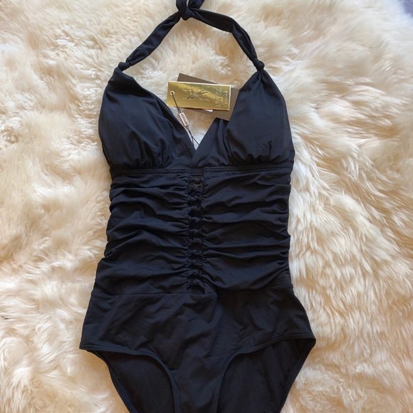 Black One Piece Swimsuit - Picture 1 of 4